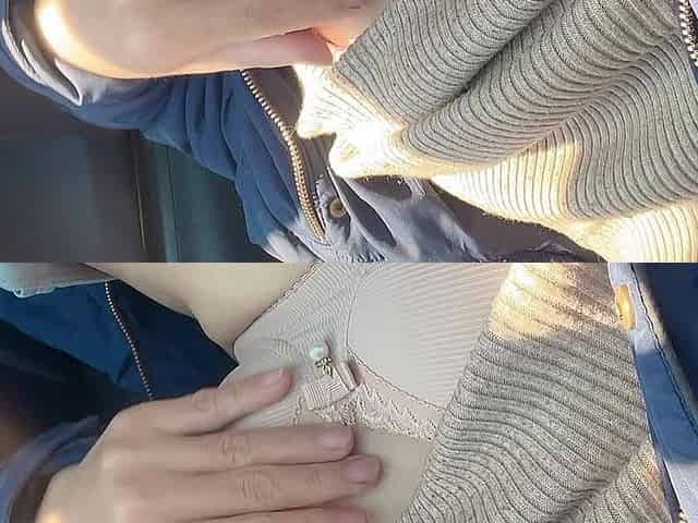 She Open Hairy Pussy in the Car Then Go Outside Piss