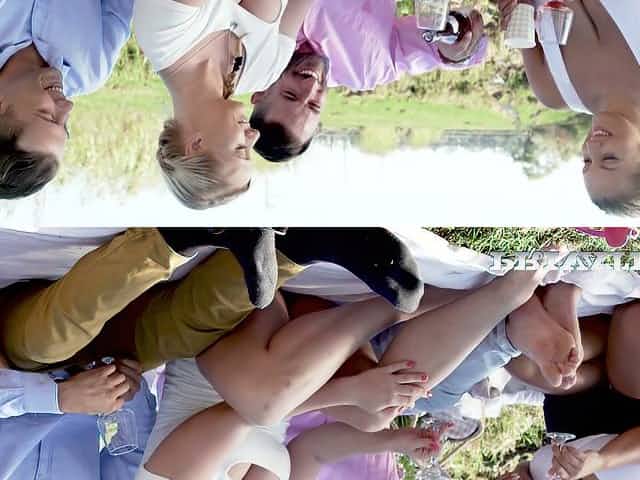 Mind blowing outdoor group sex video starring hot blooded babe Kira Queen