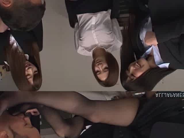 Japanese babes undress one man and take turns sucking his dick