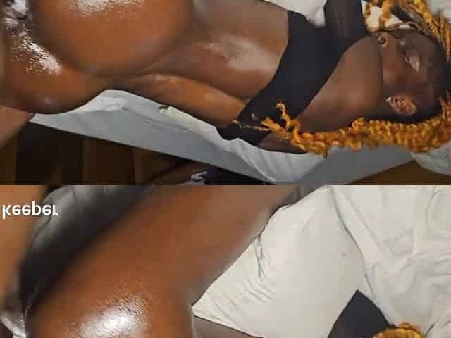 darksome chocolate body takes creampie in vagina