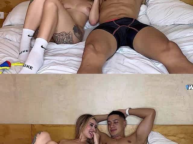 I fuck my stepbrother while we watch a football game - KATTY BLAKE & MAX BETANCUR
