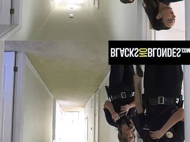 Hawt Police Officer Blowbanged By 9 Jocks