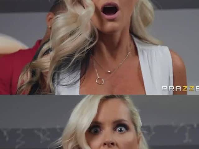 Dude fucks his GF's stepmom and she is a fucking bombshell with blond hair