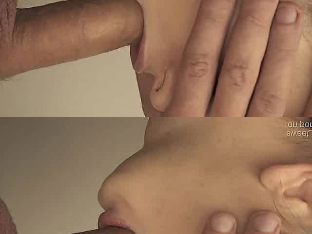 Bang her throat like a messy twat. Sloppy oral job. 4K