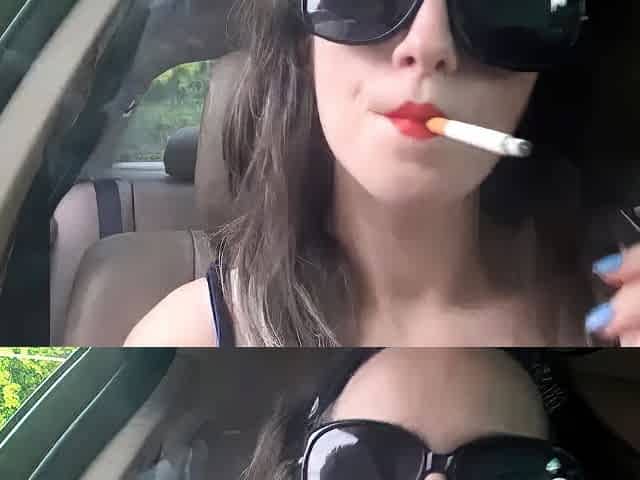 Sage Eldritch - Red Lipstick Cigarette Smoking Inhales And