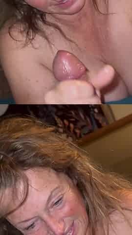 Natural Green Eyed MILF Close up Hand Job and Cock Worship Deep Throat