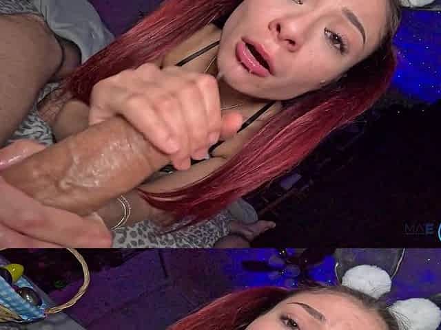 Mae Rainz Finds Golden Eggs And Squirts All Over Easter Bunny - DPOV + SEXY FACIAL!!!