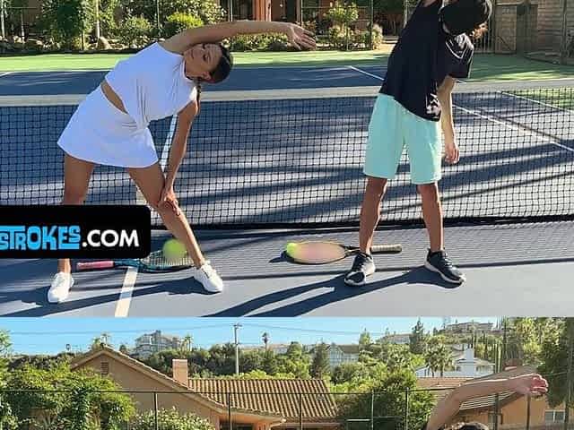 Fit Step Mother Drains Her Stepson's Tennis Balls