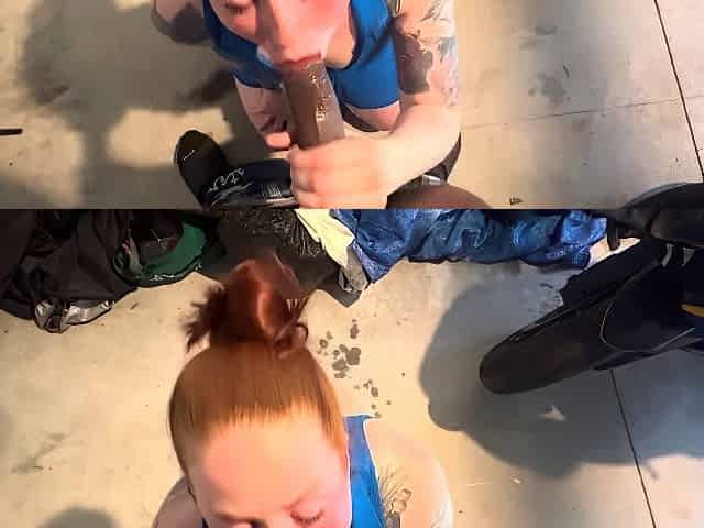 Redhead amateur girlfriend homemade blowjob and fuck