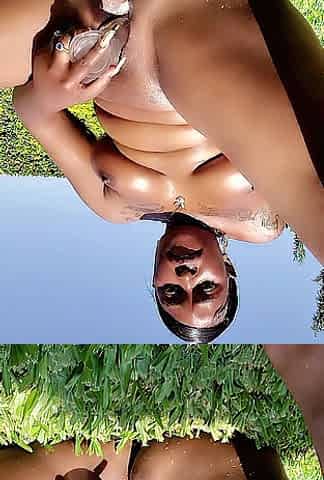 Hawt Black Creaming Outside