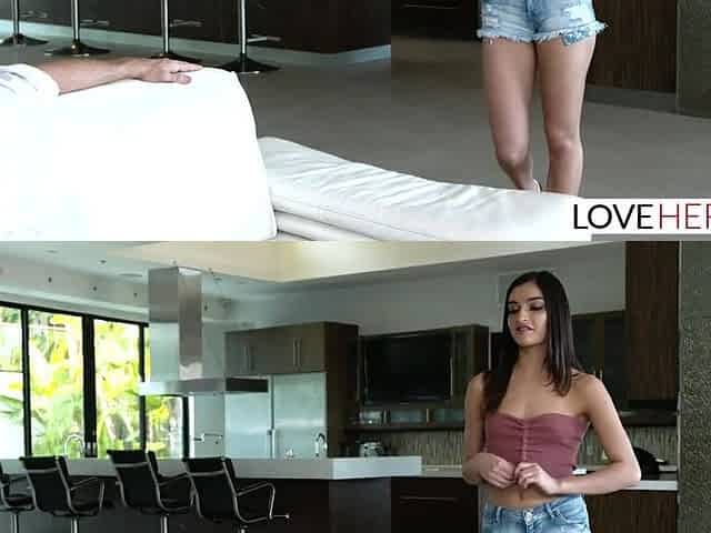 LoveHerFeet - Cute Teen Brunette hair Foot Screws a Large Knob Sugar Dad