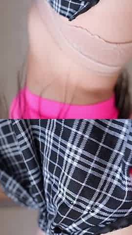 Sexy Student Mini Skirt and Perfect Pussy Play