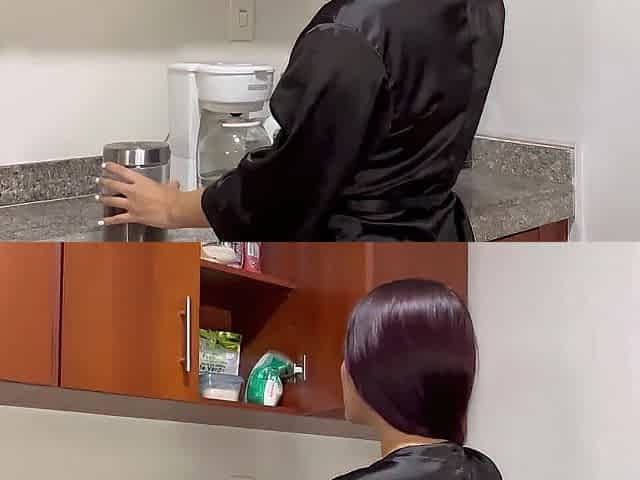 Lewd Lesbo Most excellent Allies Take Over the Kitchen: Licking, Fingering, and Making Every Other Cum Hard