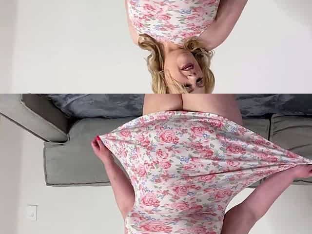 BBW Blonde babe sidefucked by her man