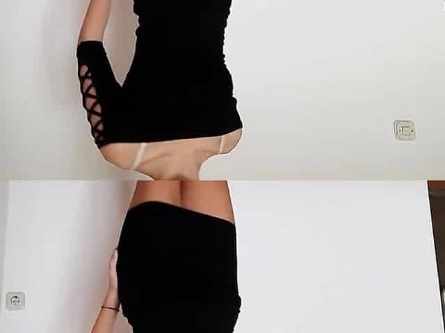 Redhead Teen Strips from Tight Dress on Webcam