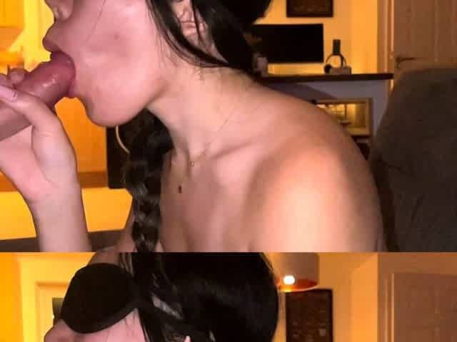 Blowjob cumshot whore gargles pov bukkake fetish cum
