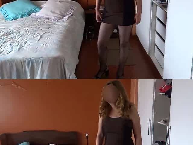 My charming wife shows off very lewd in advance of being screwed by her youthful lovers, cuckold spouse