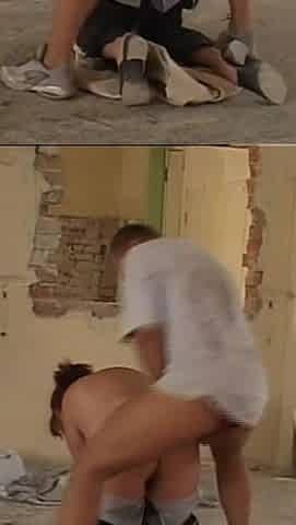 Busty MILF Catches a Rough Man in an Abandoned House and Ends up Getting Fucked Wildly