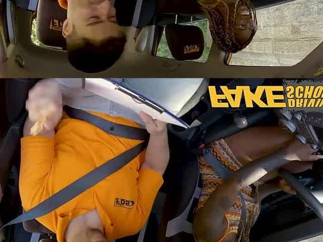 Her large ebony butt is gonna pass! - Fake Driving School