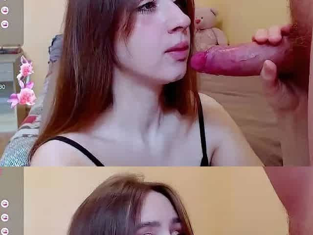 Homemade amateur blonde teen blowjob and cumshot