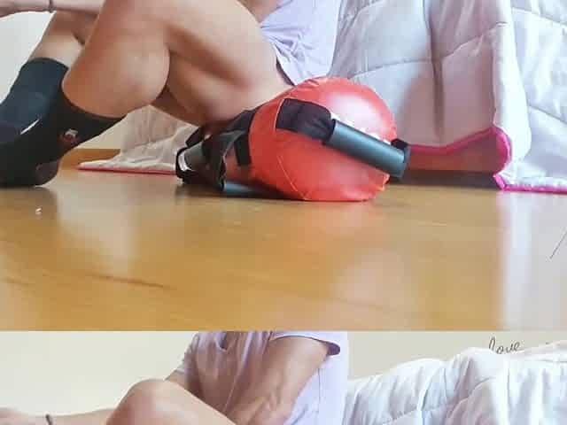 Hawt Dude in ebony socks humping Gym Vigour Bag cumming hard - anus palpitating - Hotsportfitboy