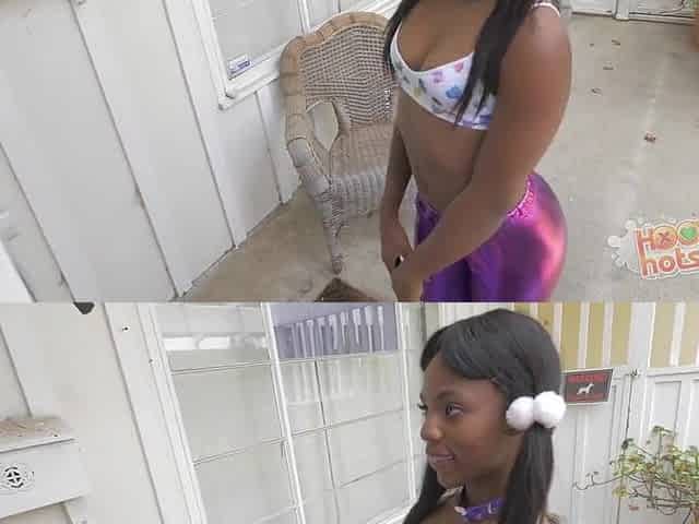 Petite Ebony Teen With Braces Destroyed