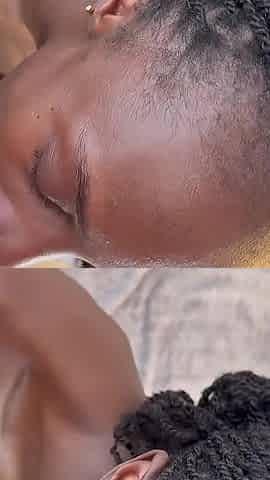 Pantyless Black Stepsis Loooves Anal and Is Already Gaping