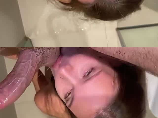 Busty Brunette Stepsister Fucked In The Bathroom