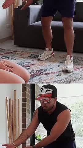 Horny and Kinky Trainer Seduces Me in the Middle of a Yoga Session to Fuck Me and Cum in My Ass