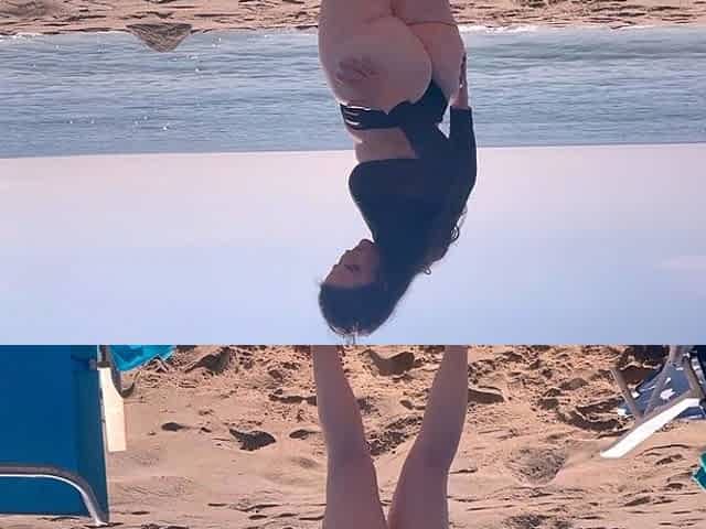 Beautiful brunette amateur sucks and fucks at the beach