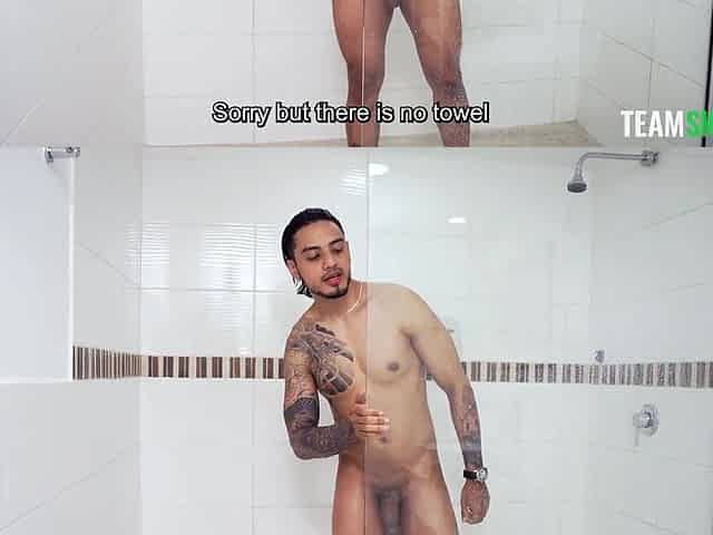 Nasty latina gets her pussy ravaged by dominating dude in the shower