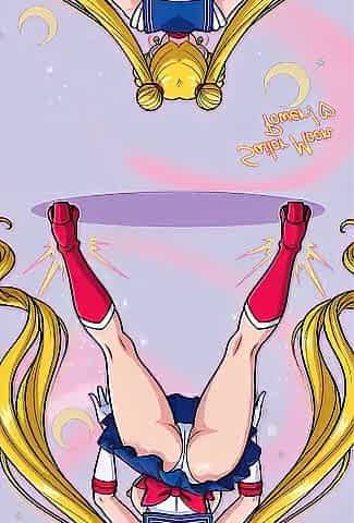 Sailor Moon Shaking Her Taut Shaved Booty Cunt