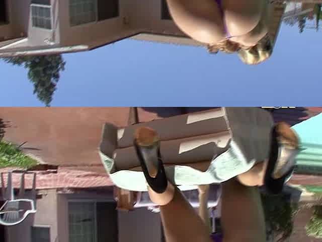 Blonde amateur babe fucking POV in public