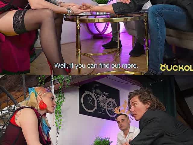 CuckoldXXX - Fortune Teller Psychic Brittany Bardot Seduces Despairing Client in Front of her Cuckold Spouse