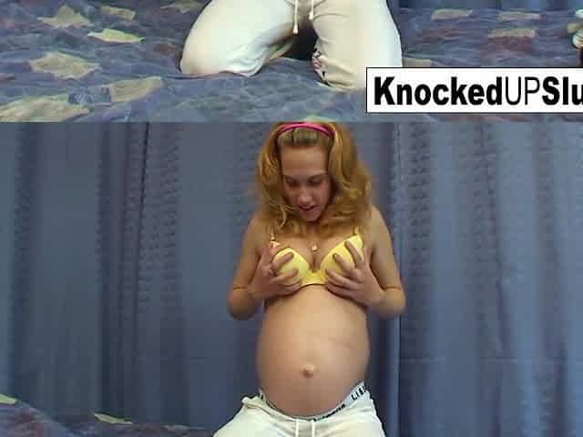 Knocked Up Teen 18+ Has Some Fun With A Glass Toy 8 Min