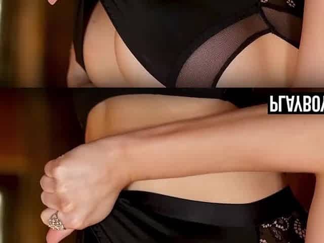 Teen from Texas exposes her astounding body with large breasts for Playboy