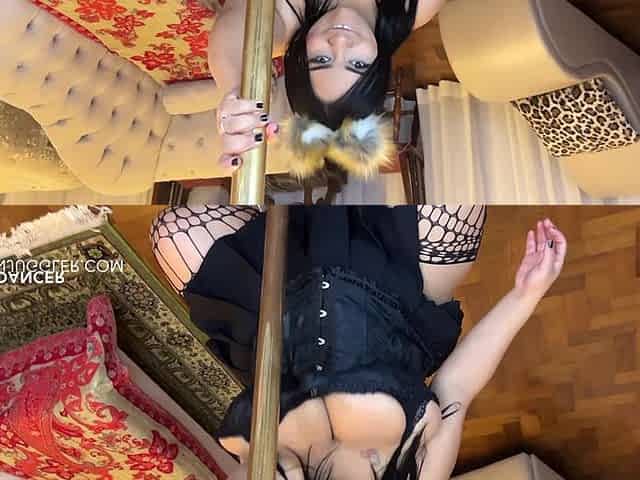 Latina Busty BBW Slut Doll Pole Dance and Pussy Spreading