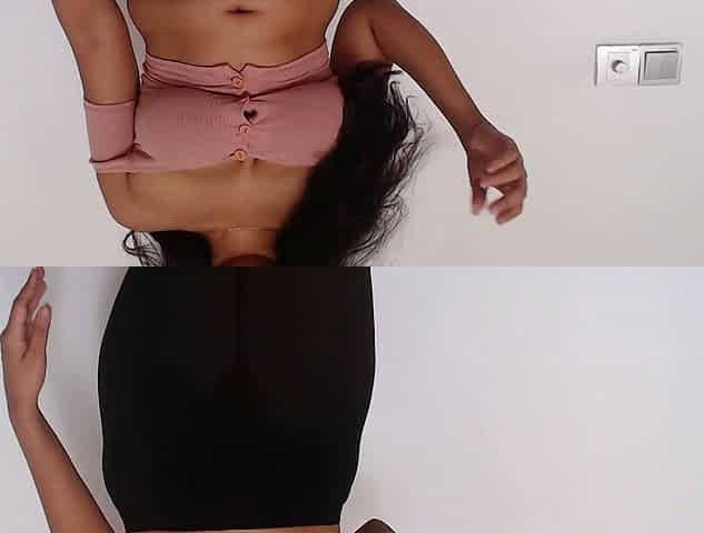 Busty brunette solo masturbation