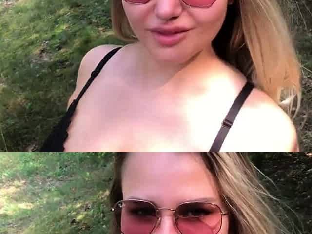 Risky Public Blowjob with a Blonde Amateur Babe