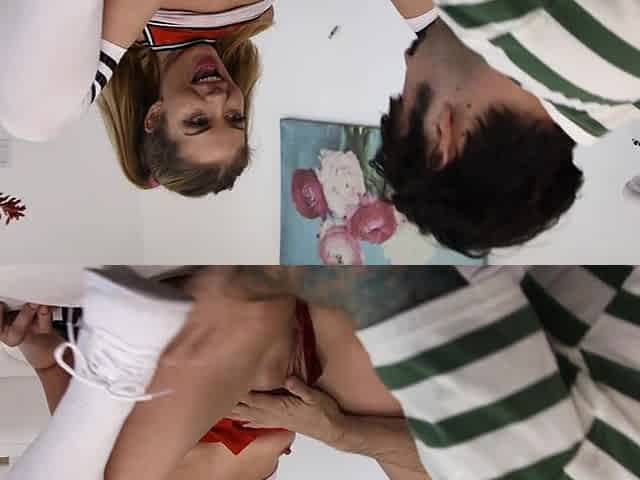 Cheerleader gang bang with 12 hot girls