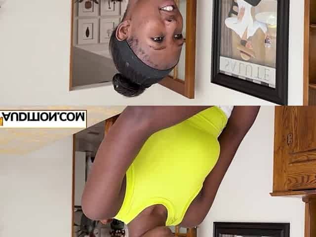 Hot Afro teen drank giant white ramrod and got drilled from the back