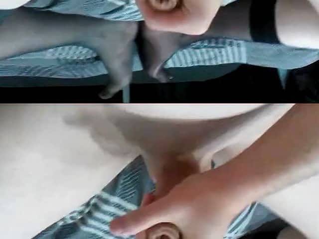 Taut Foreskin Femboy Squirts His Milk
