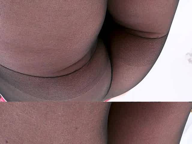 British mature Keira shows you her nylon clad cunt