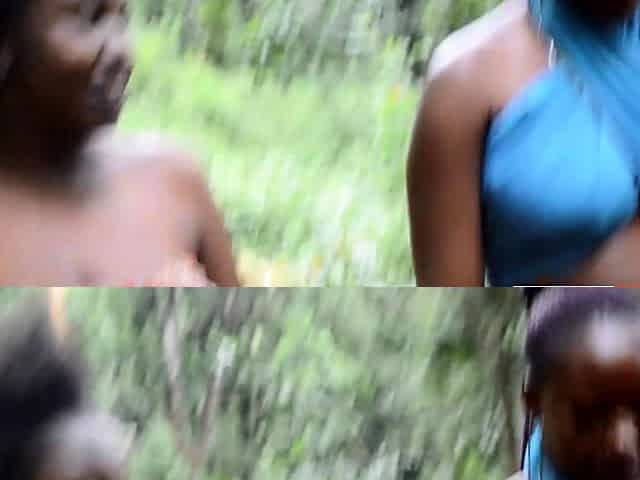 Big Tits Ebony MILF Fucks Stepdaughter