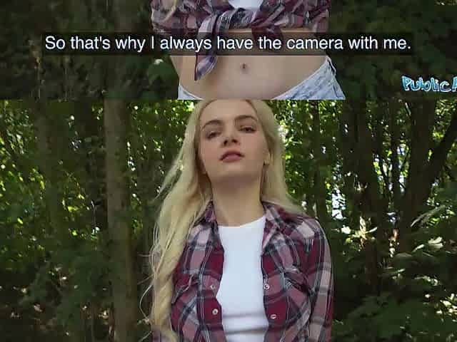 Public Agent Stranded Sexy Golden-haired Has Time For an Outdoor Screwing