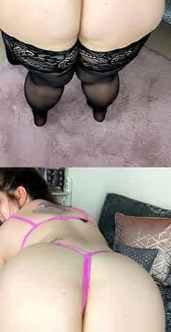 Tight ass brunette with pierced cunny masturbates with dildo