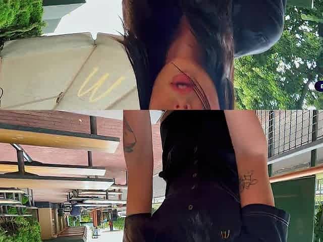 Risky public sex in the water closet. Drilled a McDonald's worker 'coz of spilled soda! - Eva Soda