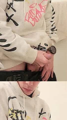 Massive penis close up with priceless leak