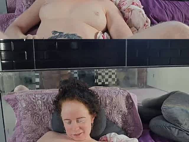 Pumping her pussy with a toy and cum