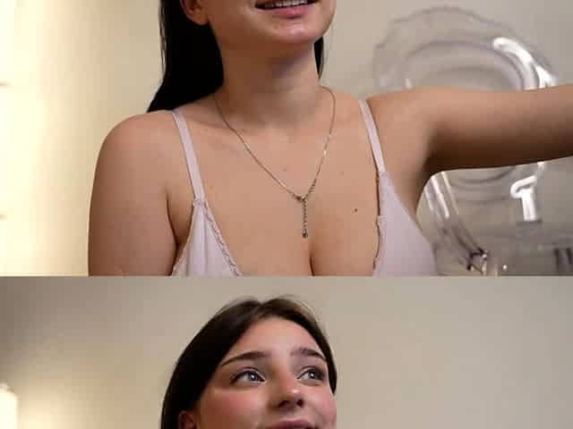 Beautiful brunette with big boobs jerk off instrucions